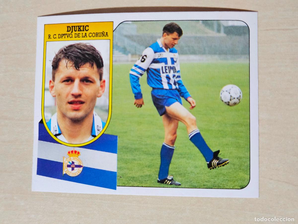 Fu&szlig;ball-Sticker: ESTE 91 92 - DJUKIC - DEPORTIVO DE LA CORU&Ntilde;A - CROMO RECUPERADO
