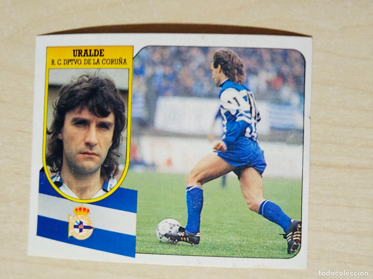 Fu&szlig;ball-Sticker: ESTE 91 92 - URALDE - DEPORTIVO DE LA CORU&Ntilde;A - CROMO RECUPERADO