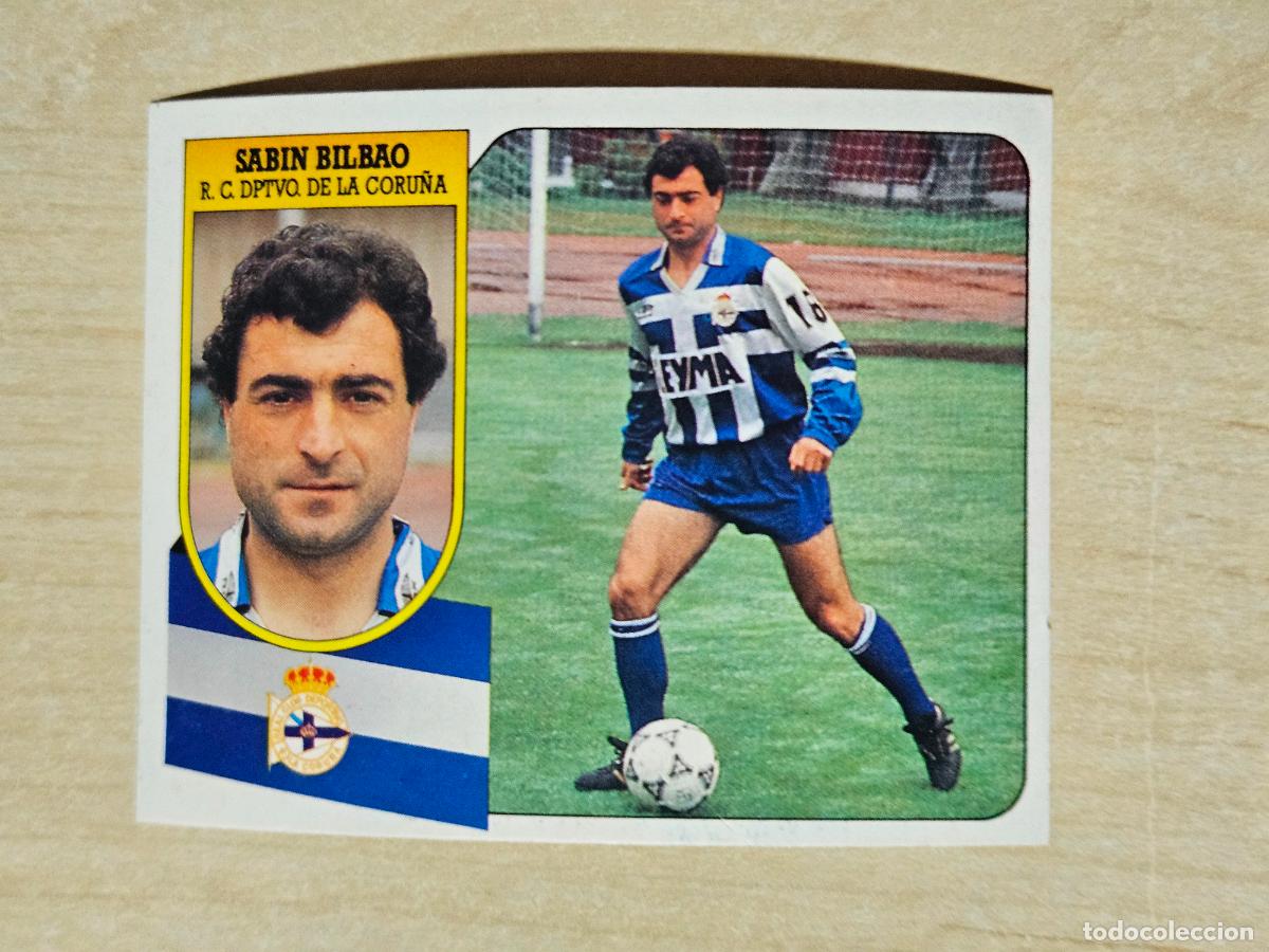 Cromos de f&uacute;tbol: ESTE 91 92 - SABIN BILBAO - DEPORTIVO DE LA CORU&Ntilde;A - CROMO RECUPERADO