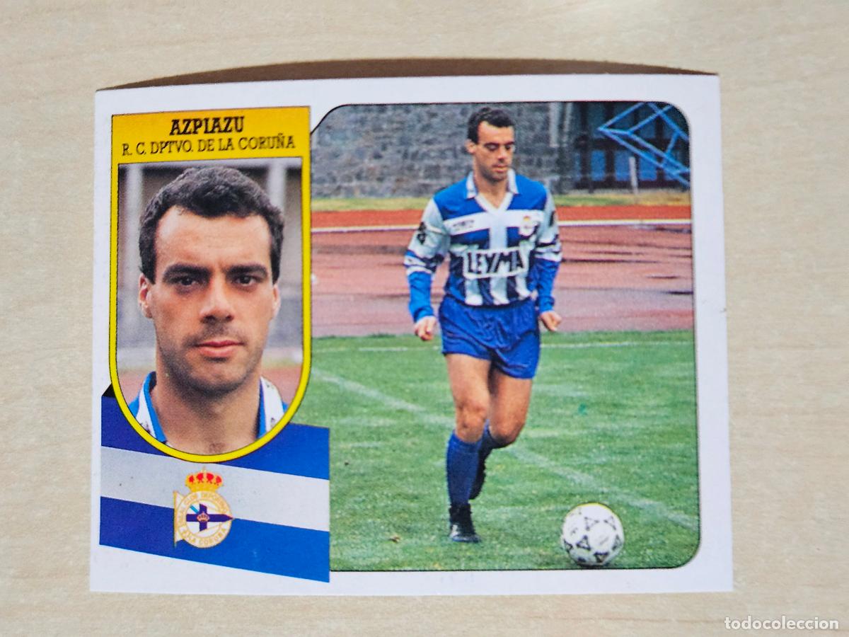 Cromos de f&uacute;tbol: ESTE 91 92 - AZPIAZU - DEPORTIVO DE LA CORU&Ntilde;A - CROMO RECUPERADO