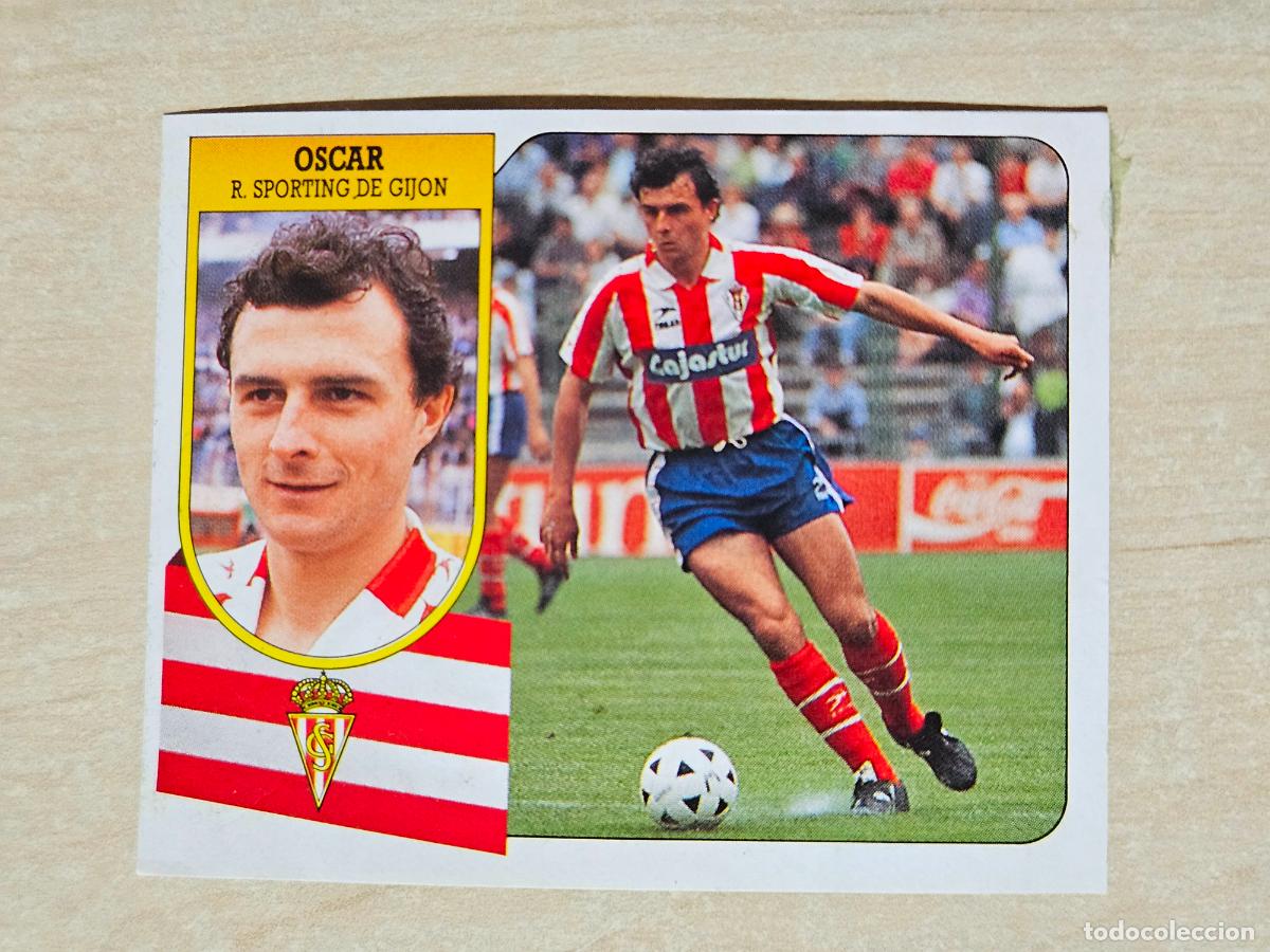 Cromos de f&uacute;tbol: ESTE 91 92 - OSCAR - SPORTING DE GIJON - CROMO RECUPERADO