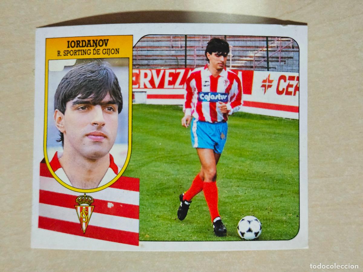 Cromos de f&uacute;tbol: ESTE 91 92 - IORDANOV - SPORTING DE GIJON - CROMO RECUPERADO