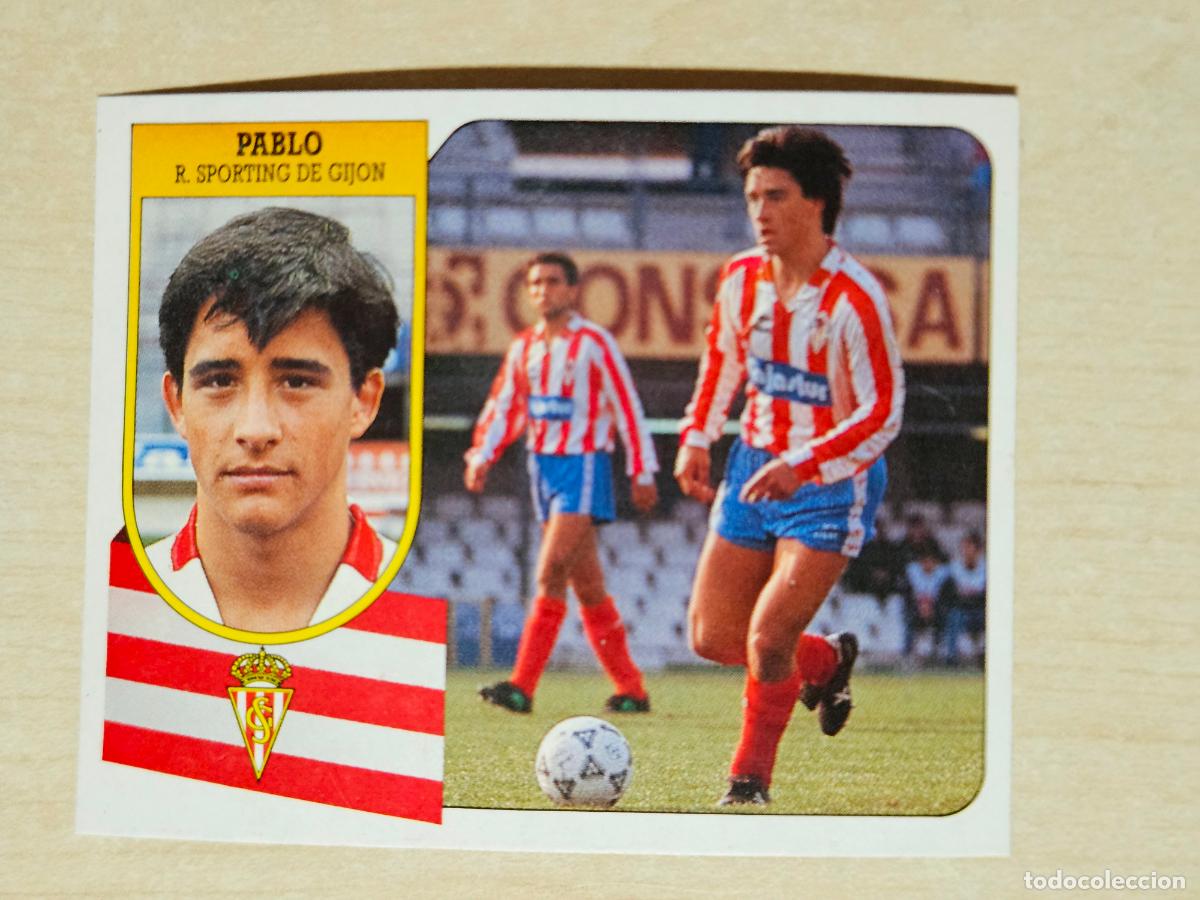 Cromos de f&uacute;tbol: ESTE 91 92 - PABLO - SPORTING DE GIJON - CROMO RECUPERADO