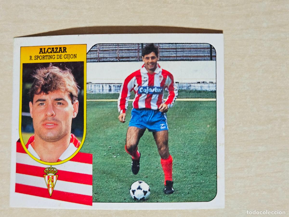 Cromos de f&uacute;tbol: ESTE 91 92 - ALCAZAR - SPORTING DE GIJON - CROMO RECUPERADO