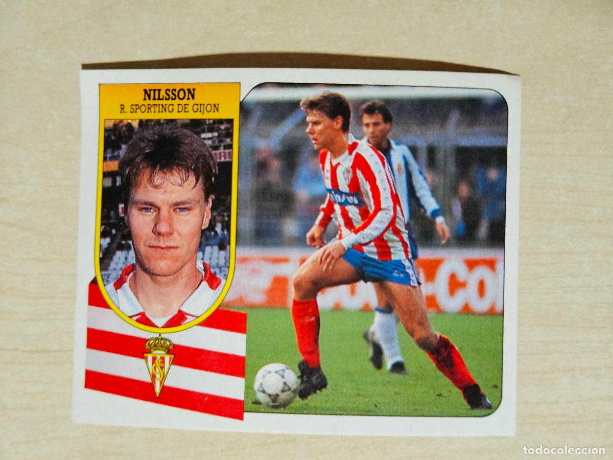 Cromos de f&uacute;tbol: ESTE 91 92 - NILSSON - SPORTING DE GIJON - CROMO RECUPERADO