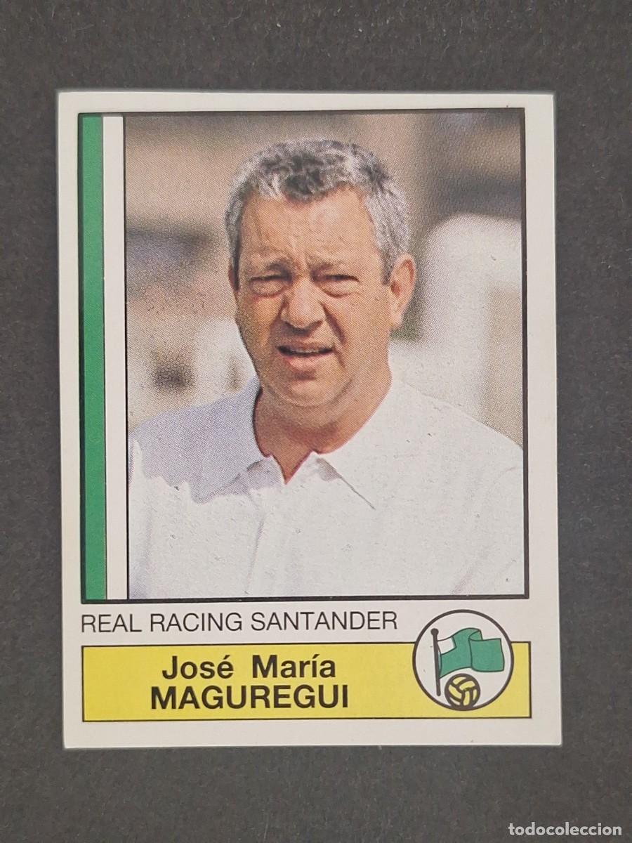 Cromos de f&uacute;tbol: L1 MAGUREGUI ENTRENADOR RACING DE SANTANDER 230 PANINI FUTBOL 87 86 87 NUNCA PEGADO SIN PEGAR
