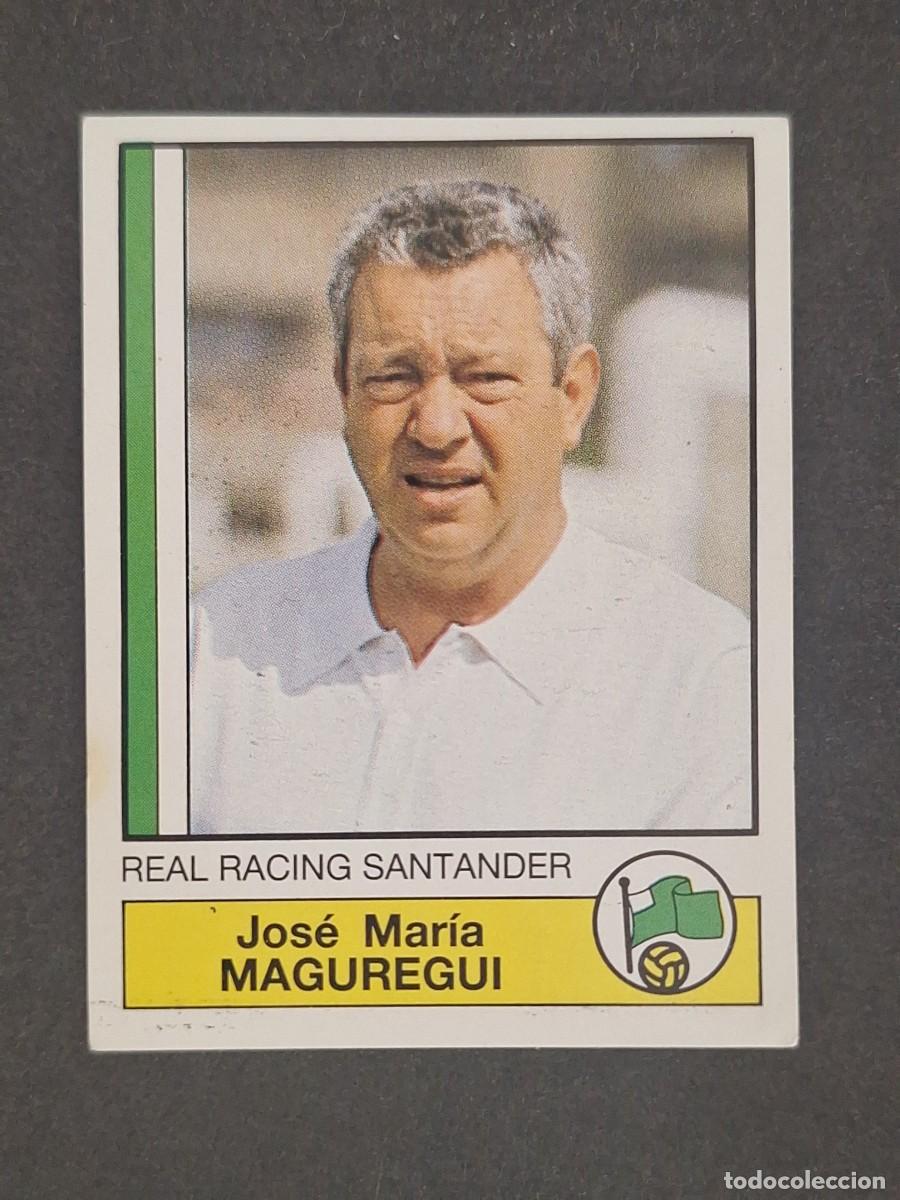 Cromos de f&uacute;tbol: L1 MAGUREGUI ENTRENADOR RACING DE SANTANDER 230 PANINI FUTBOL 87 86 87 NUNCA PEGADO SIN PEGAR