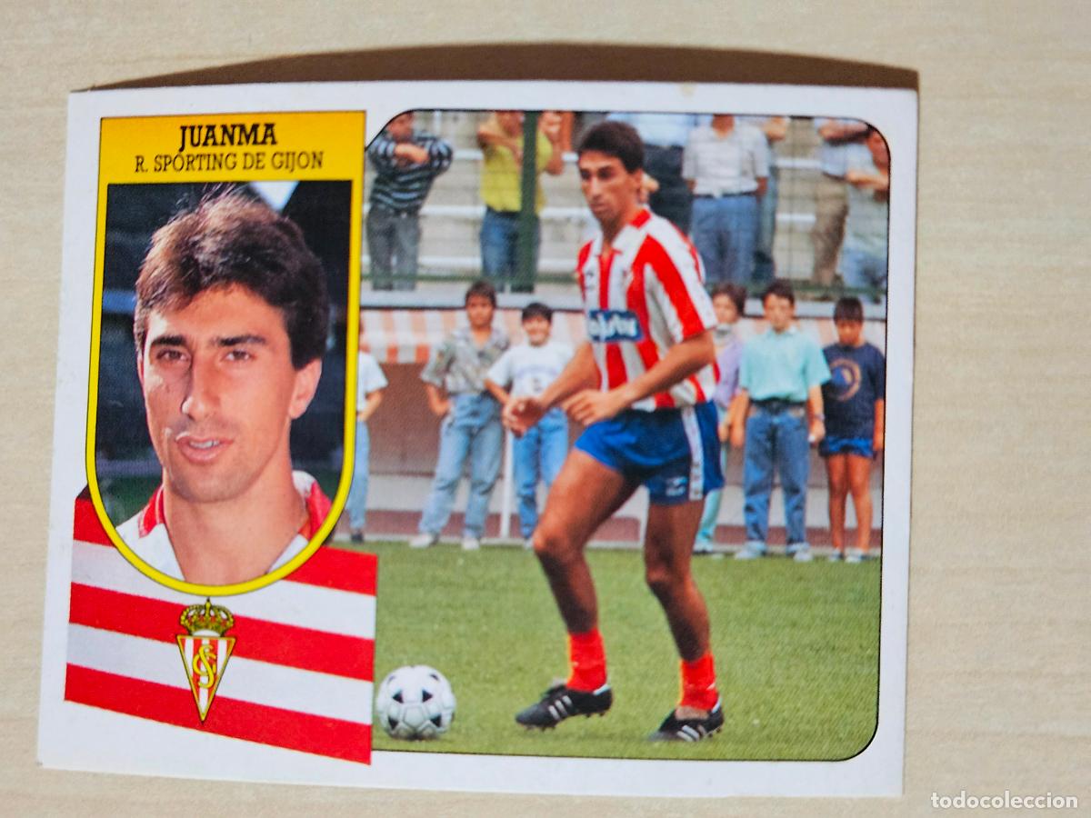 Cromos de f&uacute;tbol: ESTE 91 92 - JUANMA - SPORTING DE GIJON - CROMO RECUPERADO