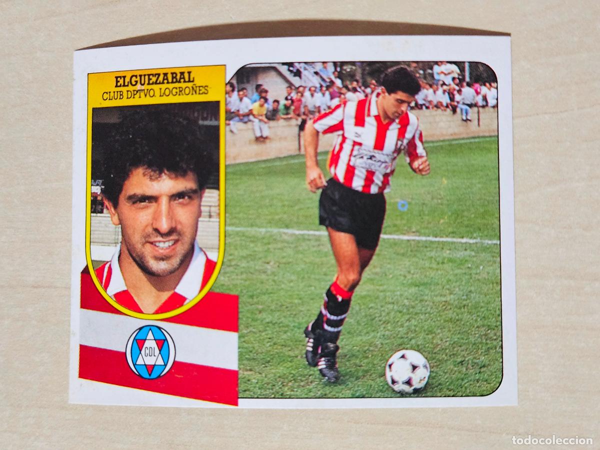 Cromos de f&uacute;tbol: ESTE 91 92 - ELGUEZABAL - LOGRO&Ntilde;ES - CROMO RECUPERADO