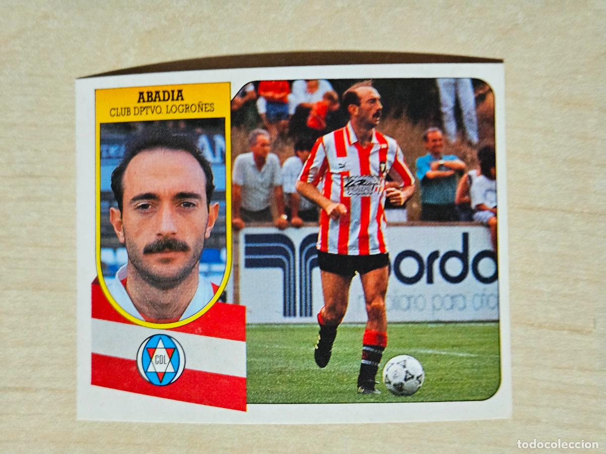 Cromos de f&uacute;tbol: ESTE 91 92 - ABADIA - LOGRO&Ntilde;ES - CROMO RECUPERADO