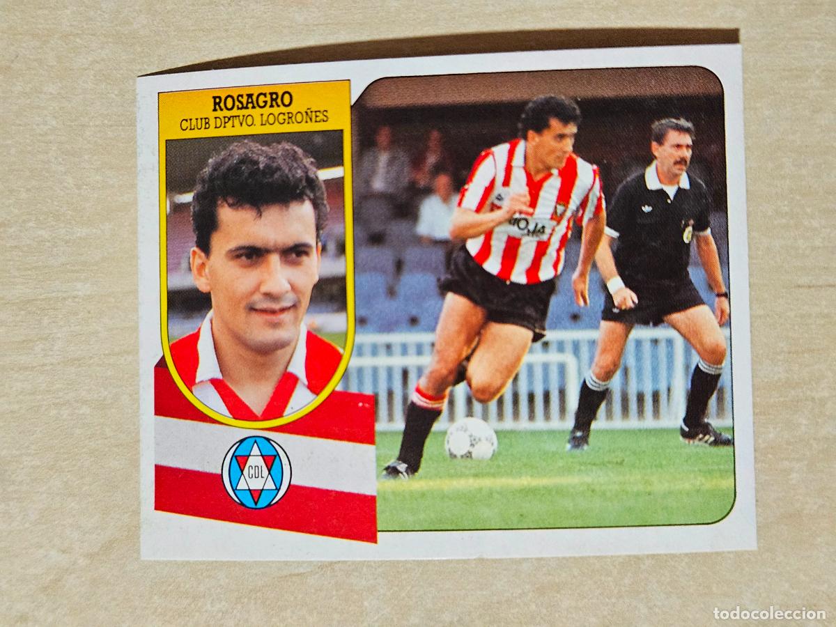 Cromos de f&uacute;tbol: ESTE 91 92 - ROSAGRO - LOGRO&Ntilde;ES - CROMO RECUPERADO