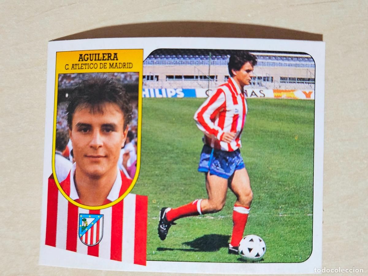 Cromos de f&uacute;tbol: ESTE 91 92 - AGUILERA - ATLETICO DE MADRID - CROMO RECUPERADO