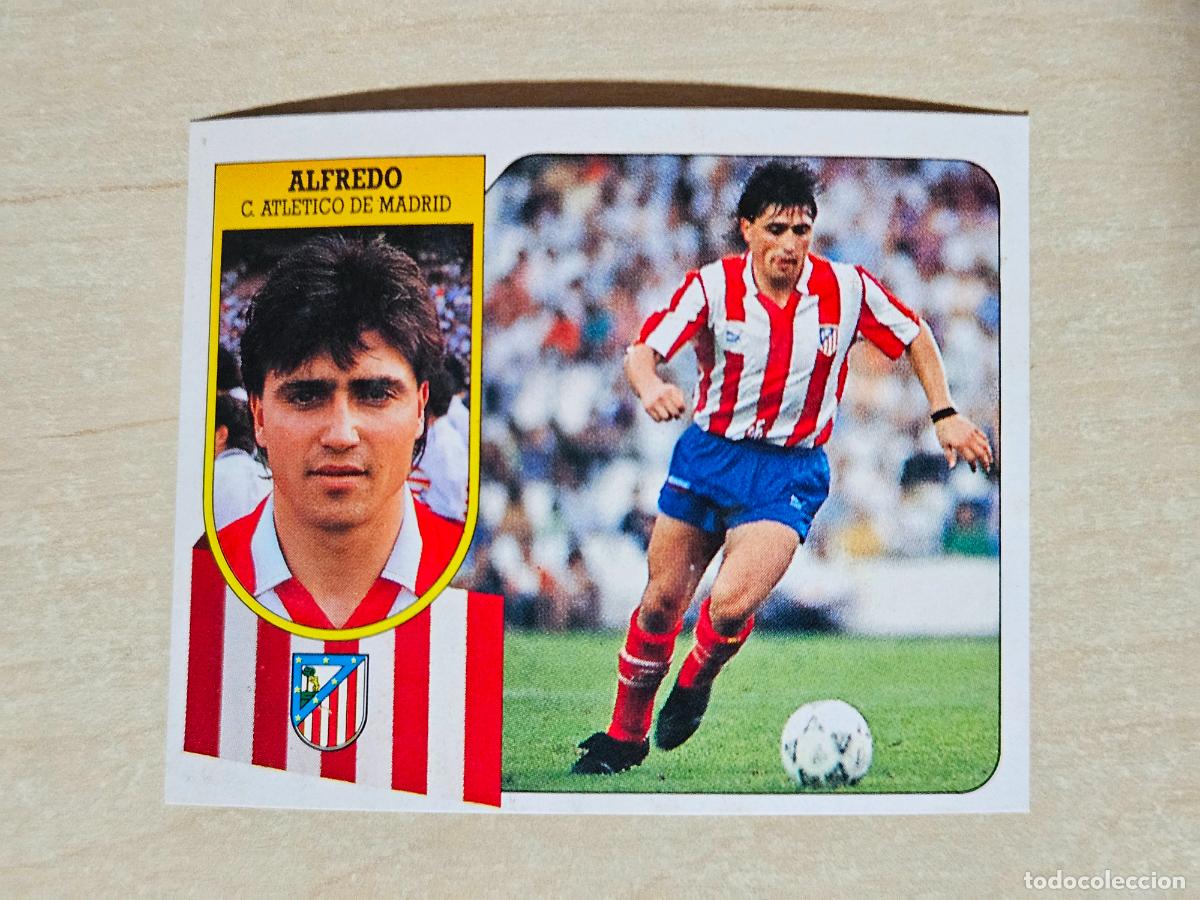 Fu&szlig;ball-Sticker: ESTE 91 92 - ALFREDO - ATLETICO DE MADRID - CROMO RECUPERADO