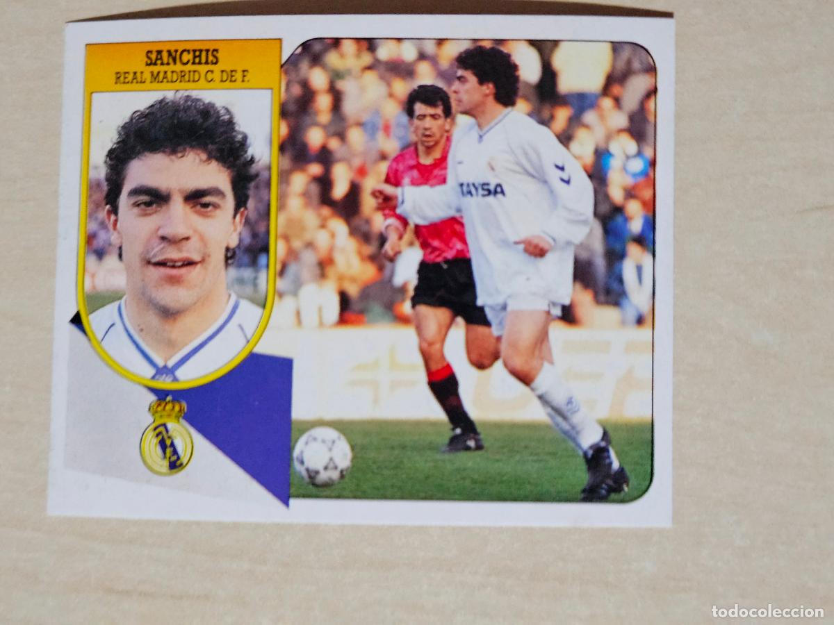 Cromos de f&uacute;tbol: ESTE 91 92 - SANCHIS - REAL MADRID - CROMO RECUPERADO