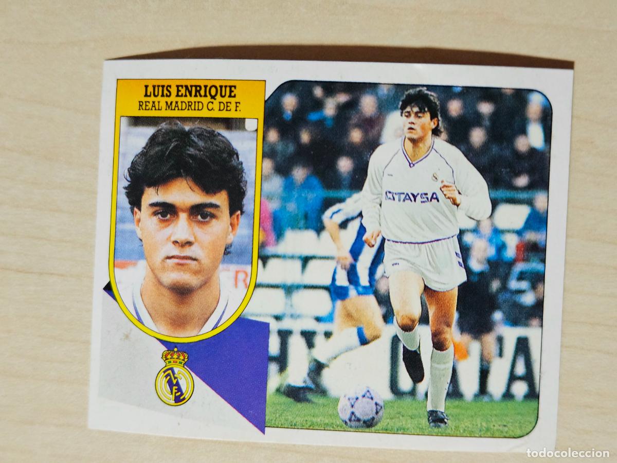 Cromos de f&uacute;tbol: ESTE 91 92 - LUIS ENRIQUE - REAL MADRID - CROMO RECUPERADO
