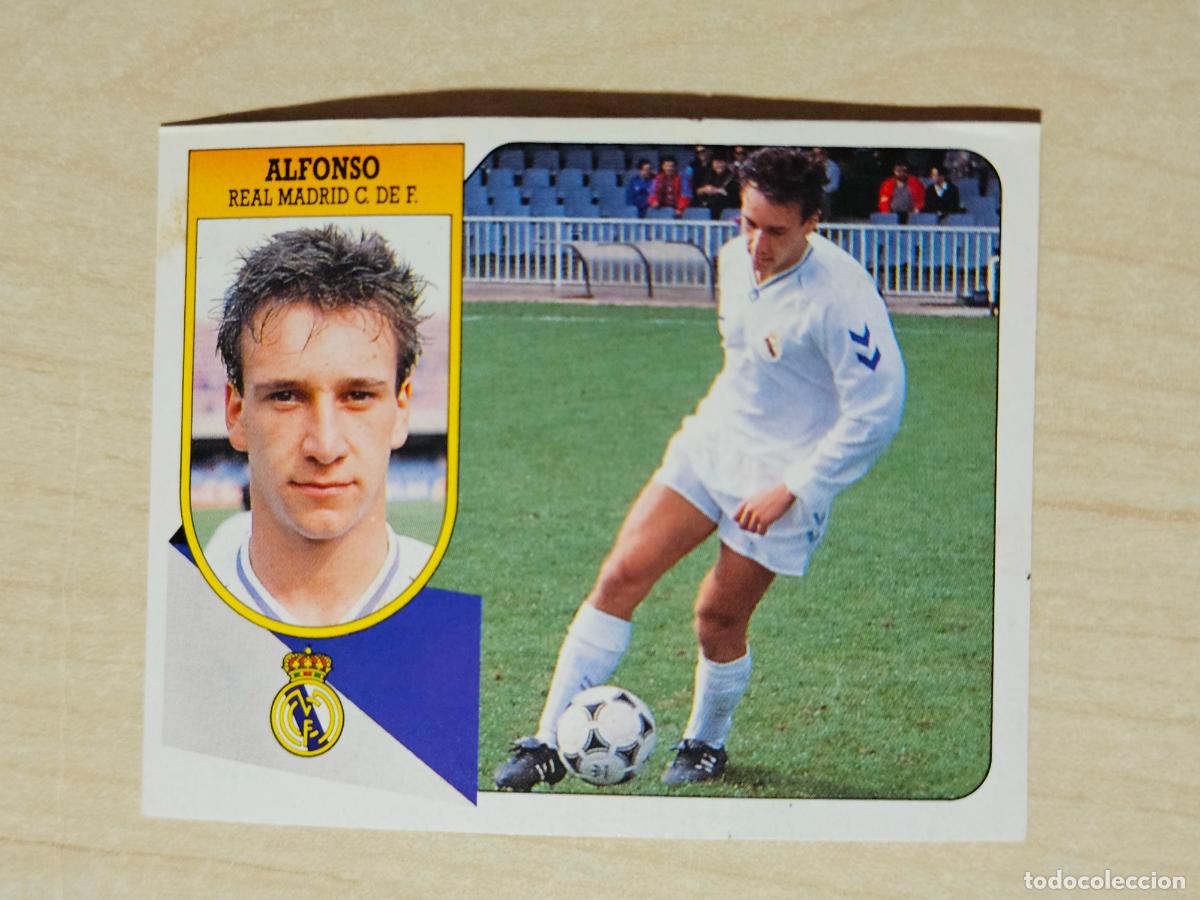 Cromos de f&uacute;tbol: ESTE 91 92 - ALFONSO - REAL MADRID - CROMO RECUPERADO