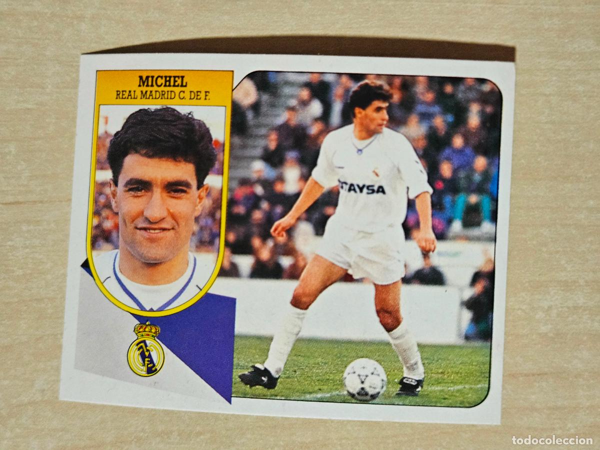 Cromos de f&uacute;tbol: ESTE 91 92 - MICHEL - REAL MADRID - CROMO RECUPERADO