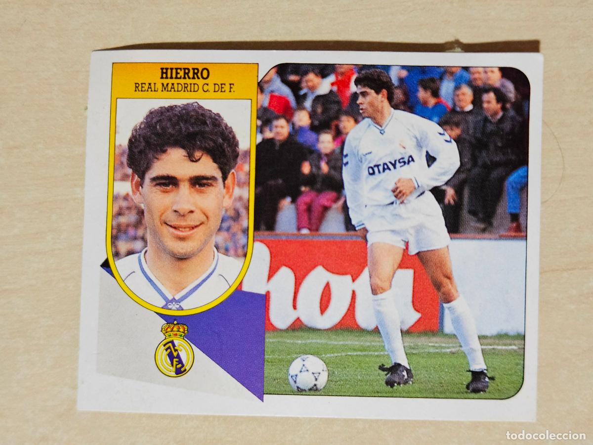 Fu&szlig;ball-Sticker: ESTE 91 92 - HIERRO - REAL MADRID - CROMO RECUPERADO
