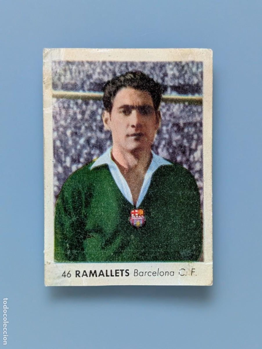 Fu&szlig;ball-Sticker: RARO CROMO MEGARARE CARD RAMALLETS FC BARCELONA RUIZ ROMERO 1955 1956 55/56 CATALU&Ntilde;A FOOTBALL FUTBOL