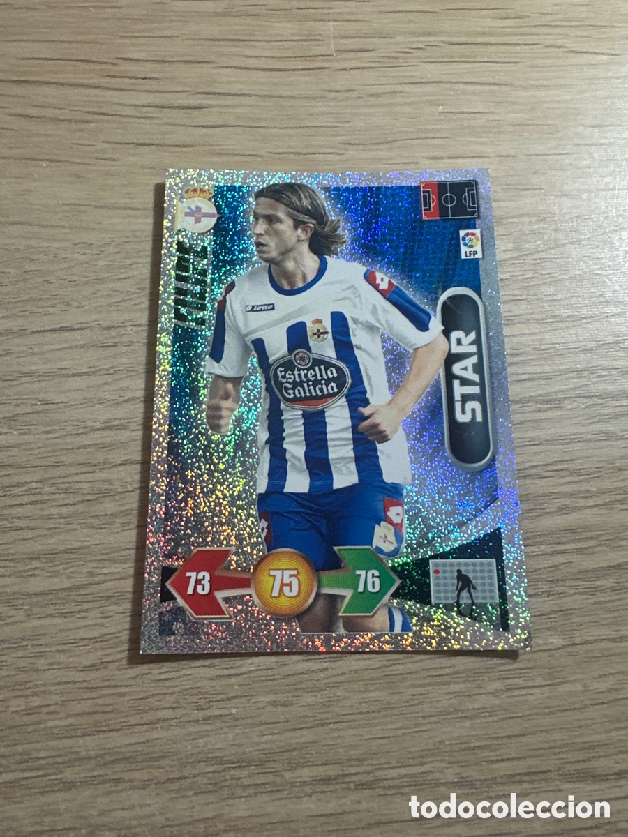 Football Stickers: FILIPE STAR DEPORTIVO ADRENALYN 2009 2010 / 09 10 PANINI BRILLANTINA FINA