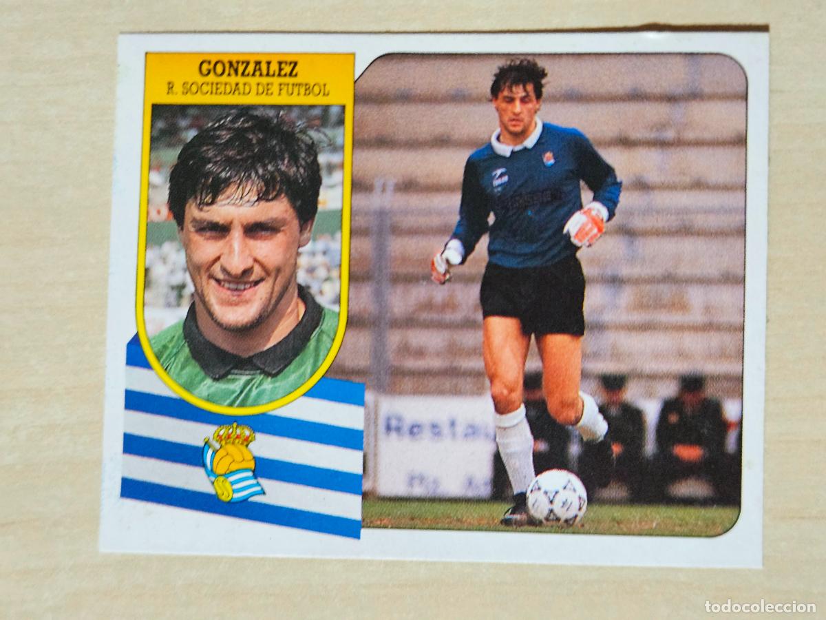 Football Stickers: ESTE 91 92 - GONZALEZ - REAL SOCIEDAD - CROMO RECUPERADO