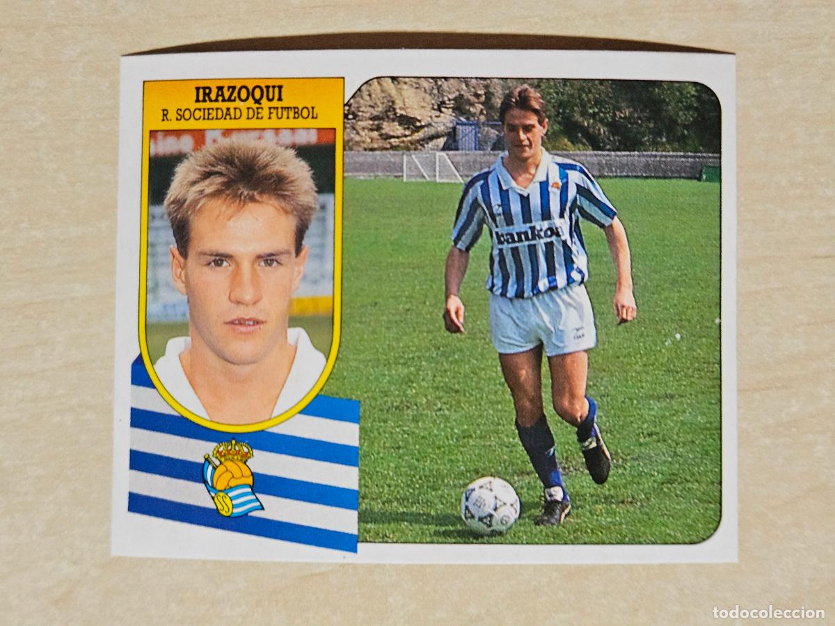 Football Stickers: ESTE 91 92 - IRAZOQUI - REAL SOCIEDAD - CROMO RECUPERADO