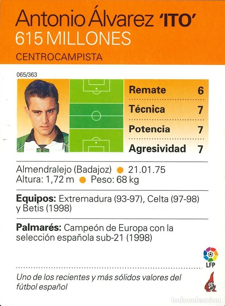 Fu&szlig;ball-Sticker: FUTBOL - FUTBOL A LA CARTA - MARTINEZ ROCA - 1999-2000 - 99-00 - REAL BETIS - 65 - ITO
