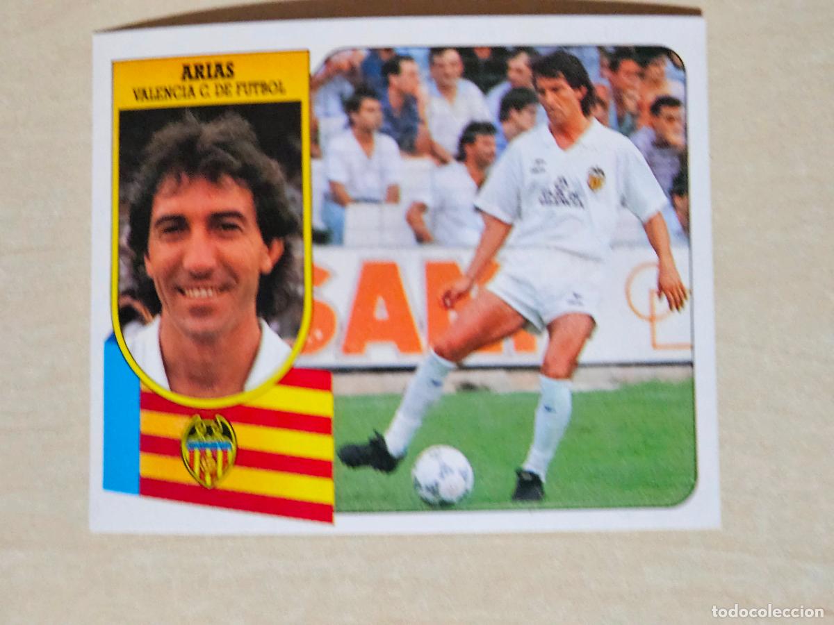Fu&szlig;ball-Sticker: ESTE 91 92 - ARIAS - VALENCIA - CROMO RECUPERADO
