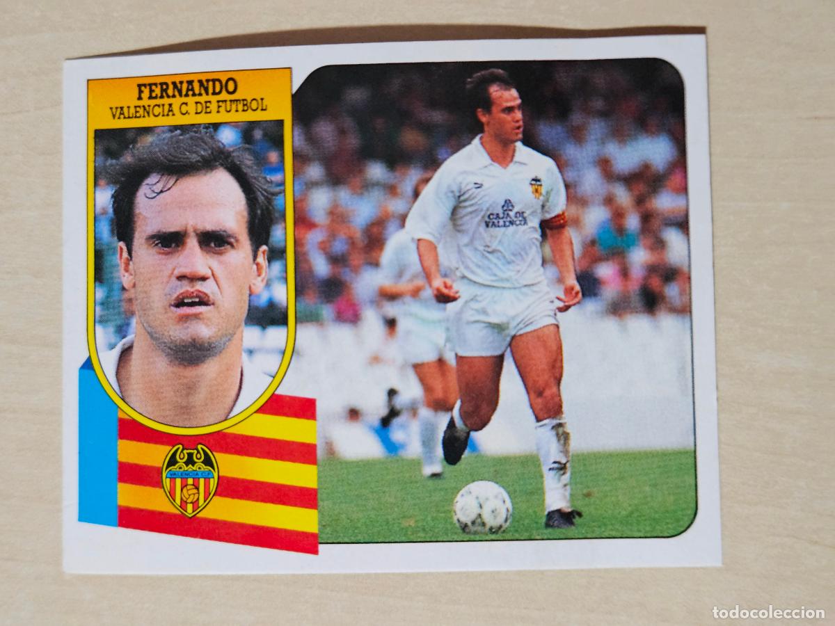 Fu&szlig;ball-Sticker: ESTE 91 92 - FERNANDO - VALENCIA - CROMO RECUPERADO