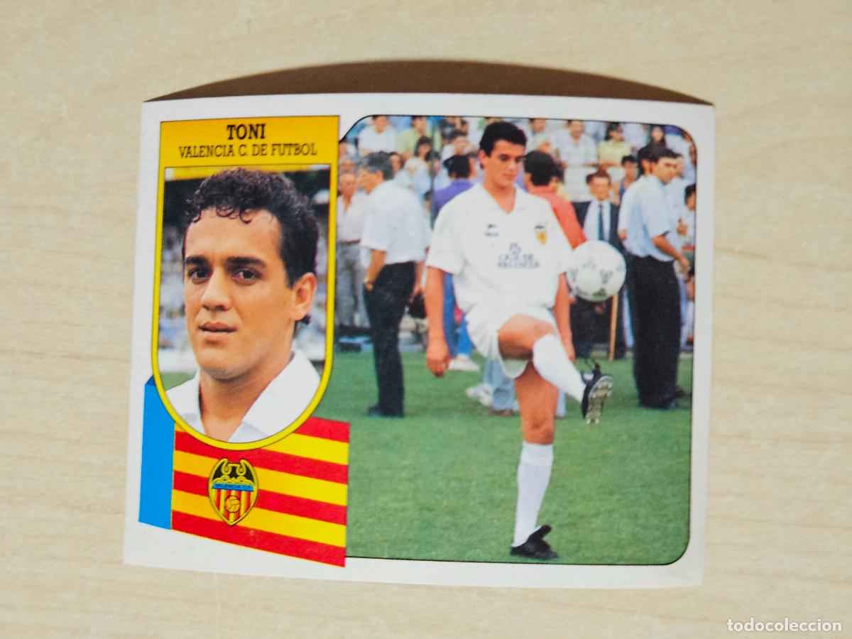Fu&szlig;ball-Sticker: ESTE 91 92 - TONI - VALENCIA - CROMO RECUPERADO