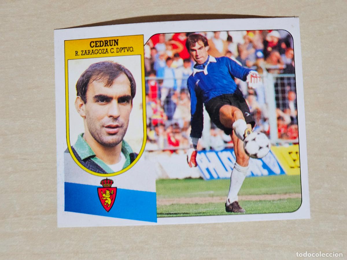 Cromos de f&uacute;tbol: ESTE 91 92 - CEDRUN - REAL ZARAGOZA - CROMO RECUPERADO