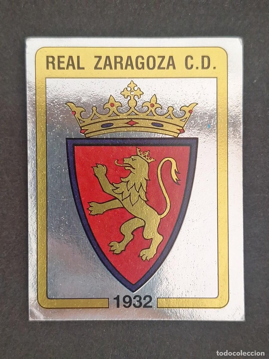 Cromos de f&uacute;tbol: L1 ESCUDO REAL ZARAGOZA 324 PANINI FUTBOL 87 86 87 NUNCA PEGADO SIN PEGAR