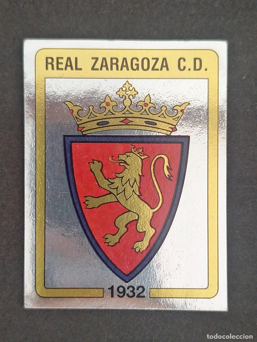 Cromos de f&uacute;tbol: L1 ESCUDO REAL ZARAGOZA 324 PANINI FUTBOL 87 86 87 NUNCA PEGADO SIN PEGAR