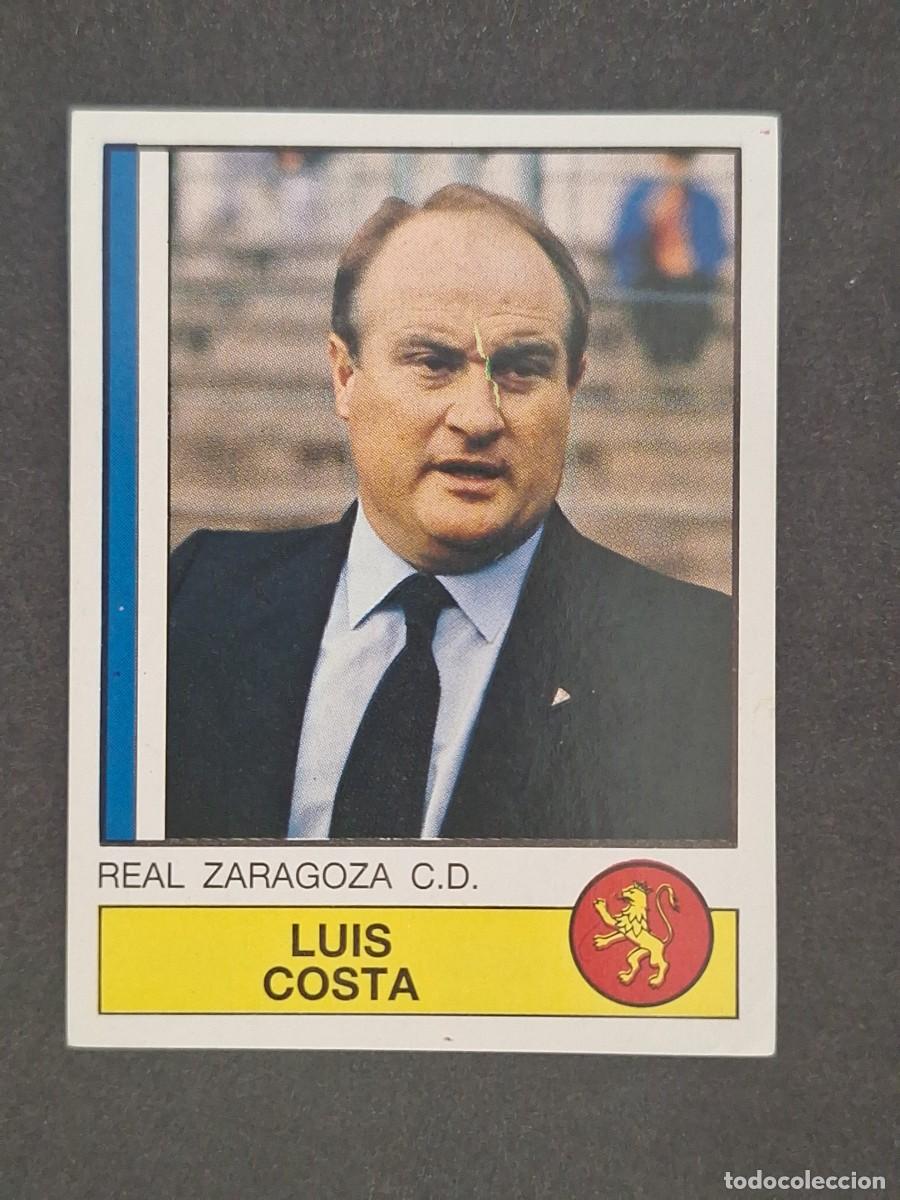 Cromos de f&uacute;tbol: L1 LUIS COSTA ENTRENADOR REAL ZARAGOZA 325 PANINI FUTBOL 87 86 87 NUNCA PEGADO SIN PEGAR