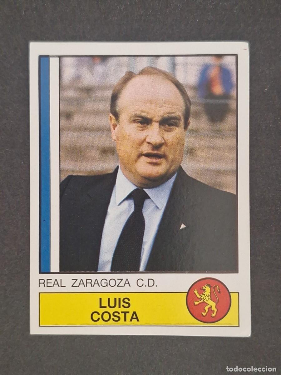 Cromos de f&uacute;tbol: L1 LUIS COSTA ENTRENADOR REAL ZARAGOZA 325 PANINI FUTBOL 87 86 87 NUNCA PEGADO SIN PEGAR