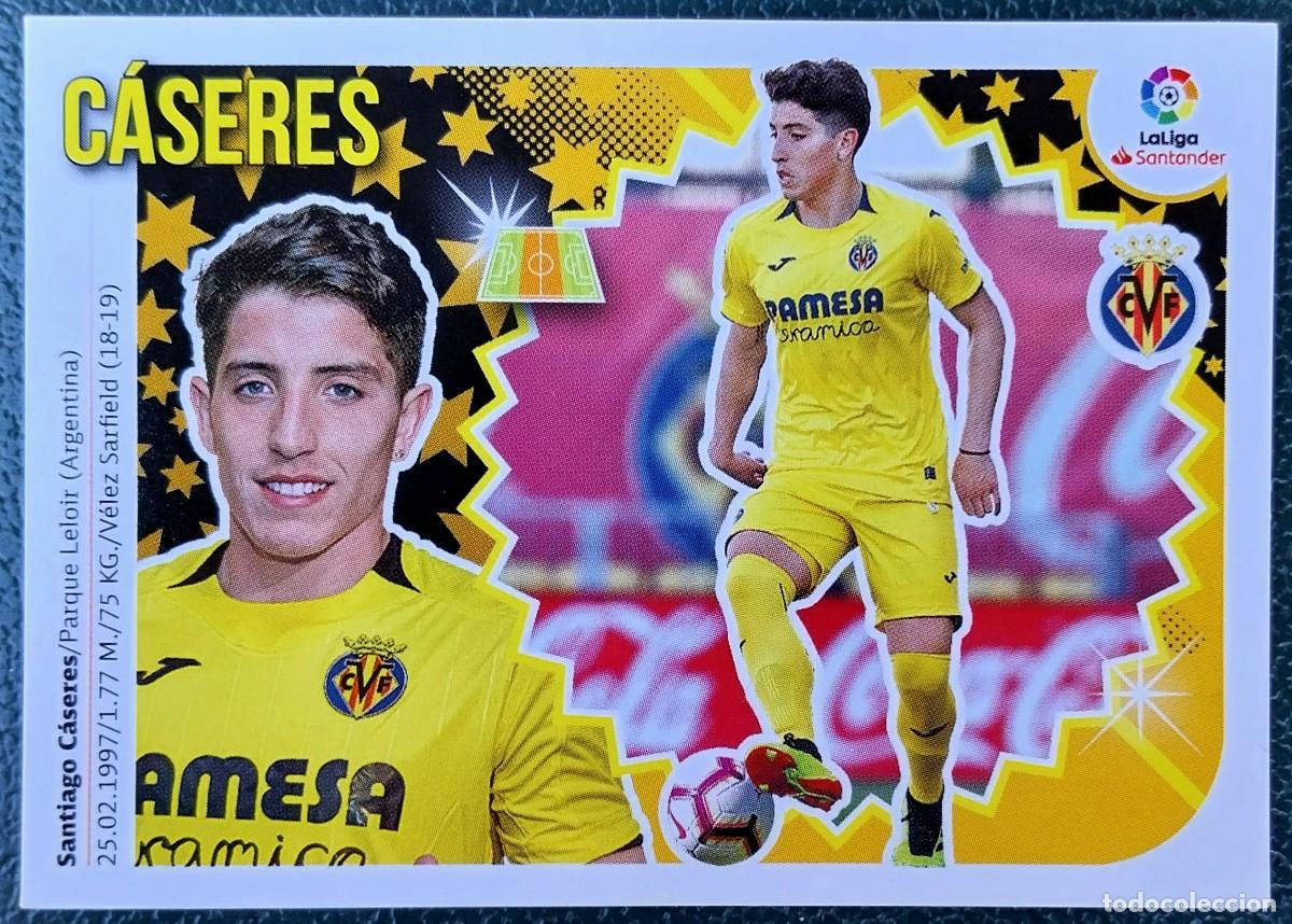 Fu&szlig;ball-Sticker: 8 BIS CASERES VILLARREAL CF COLOCA CROMOS ALBUM EDICIONES ESTE 2018 2019 18 19