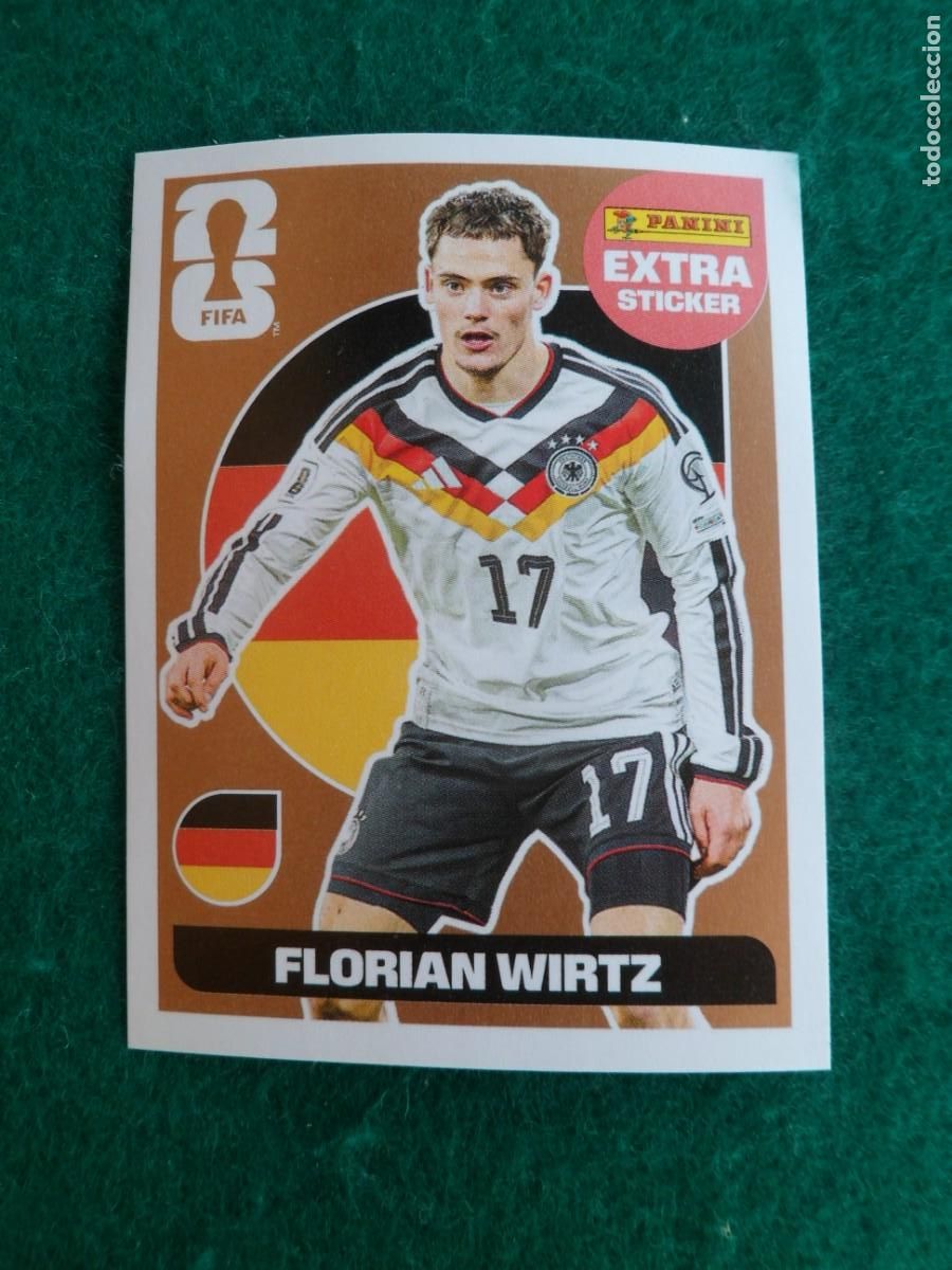 Cromos de f&uacute;tbol: CROMO EXTRA STICKER PANINI FIFA WORLD CUP 2026. FLORIAN WIRTZ (ALEMANIA). BRONCE.