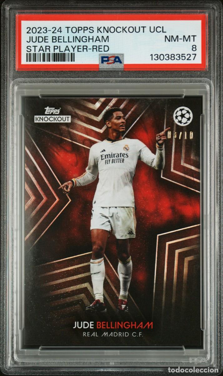 Cromos de f&uacute;tbol: Jude Bellingham 03/10 Real Madrid Topps Knockout UCL 2023 2024 Psa 8