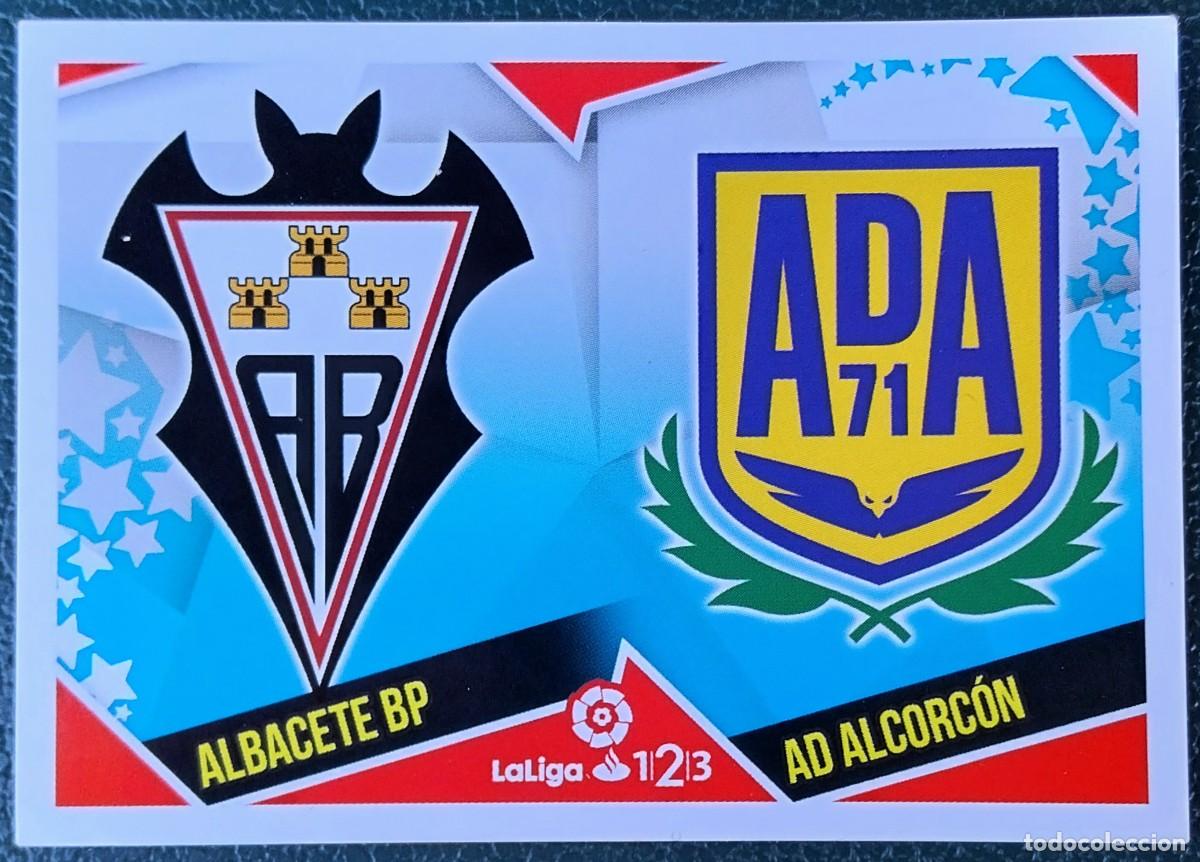 Cromos de f&uacute;tbol: 1 ALBACETE / ALCORCON ESCUDOS SEGUNDA DIVISION CROMOS ALBUM EDICIONES ESTE 2018 2019 18 19