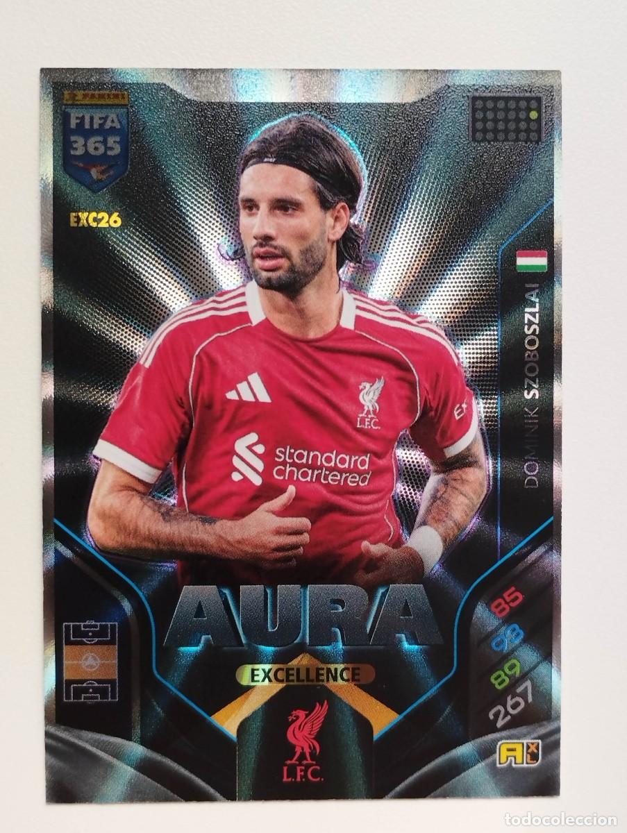 Figurine di Calcio: CROMO CARD ADRENALYN FIFA 365 2025 2026 25 26 AURA EXCELLENCE EXC26 SZOBOSZLAI LIVERPOOL