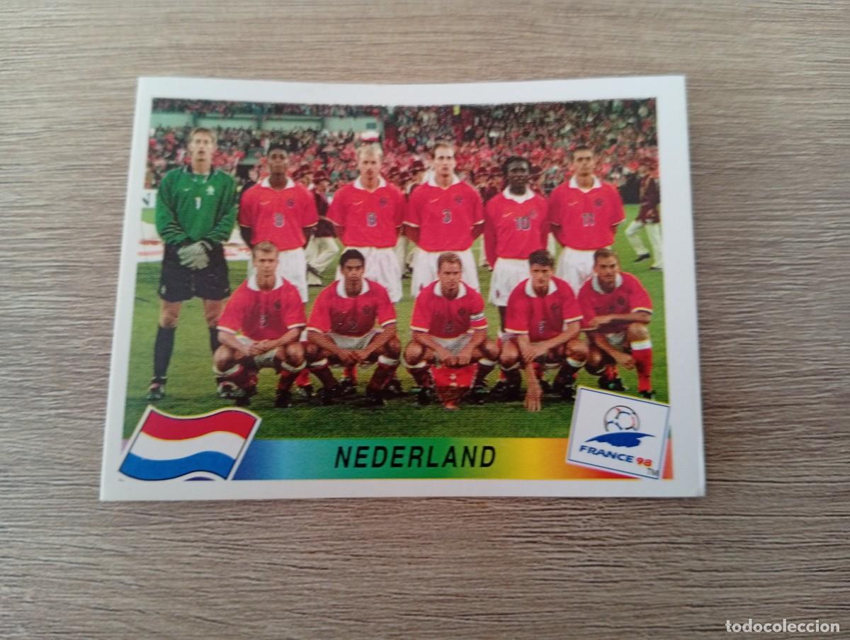Cromos de f&uacute;tbol: ALINEACION HOLANDA 299 PANINI FRANCIA 1998 98 SIN PEGAR NUNCA PEGADO