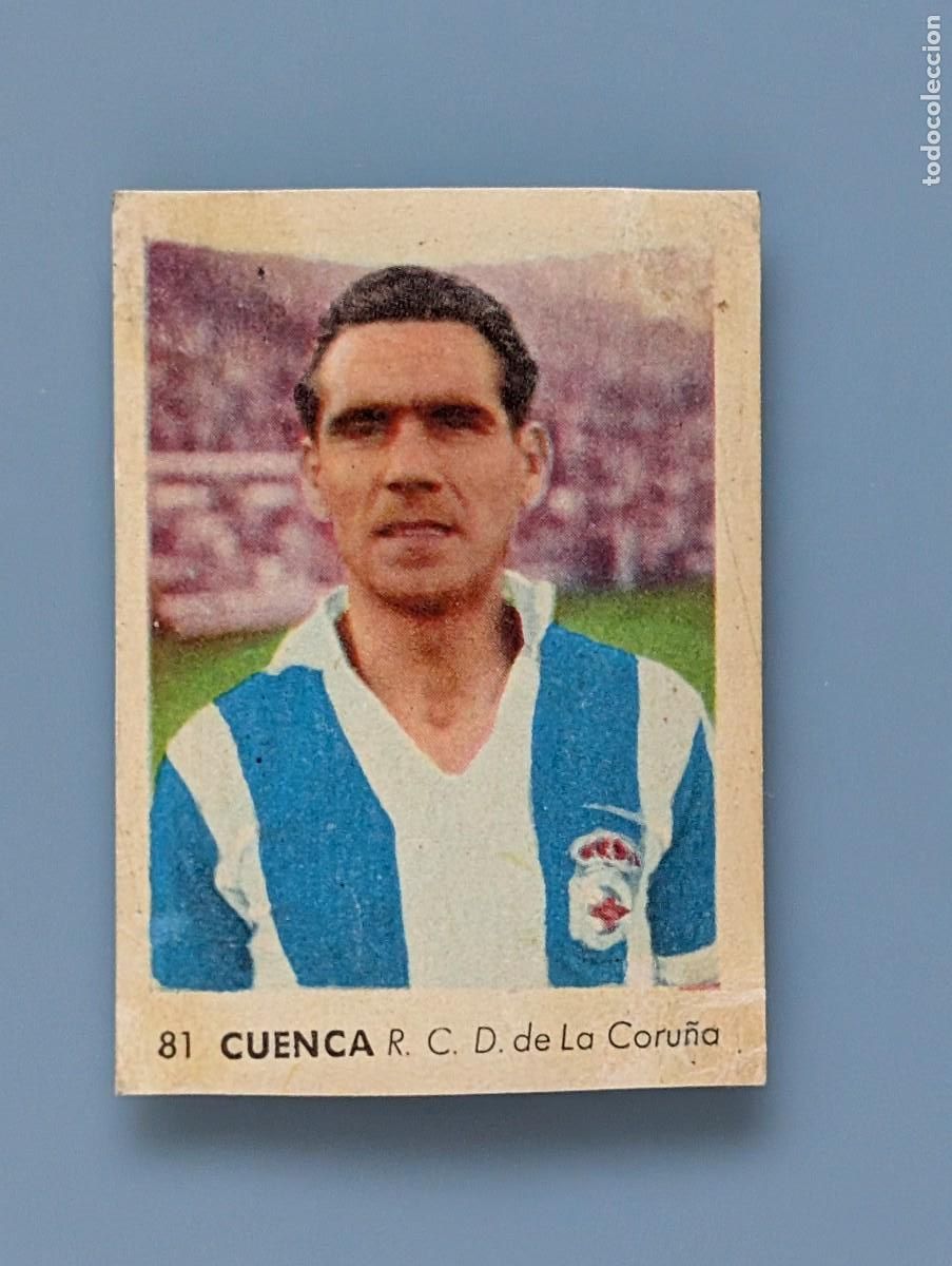 Cromos de f&uacute;tbol: RARO CROMO CUENCA RCD LA CORU&Ntilde;A RUIZ ROMERO 1955 1956 55/56 FOOTBALL FUTBOL VIGO GALICIA
