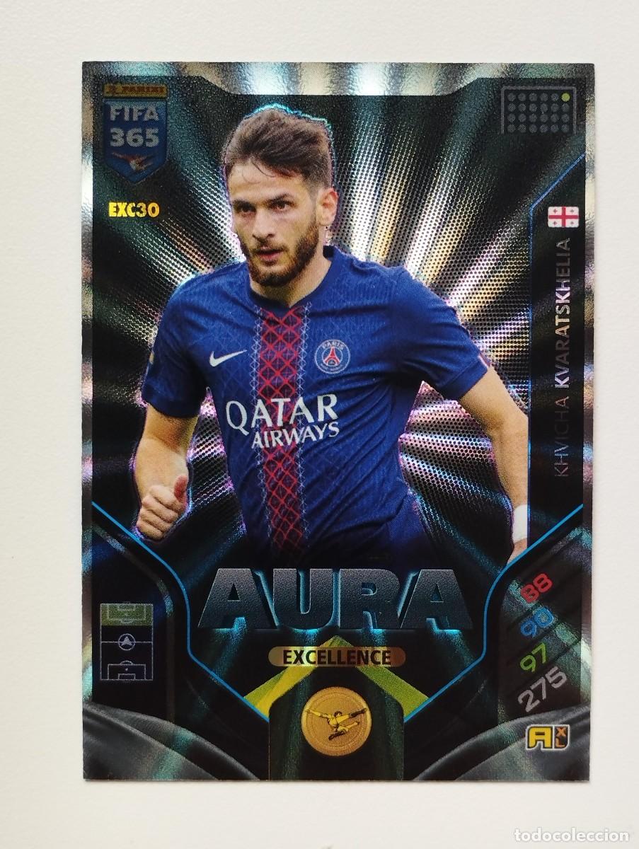 Football Stickers: CROMO CARD ADRENALYN FIFA 365 2025 2026 25 26 AURA EXCELLENCE EXC30 KVARATSKHELIA PSG