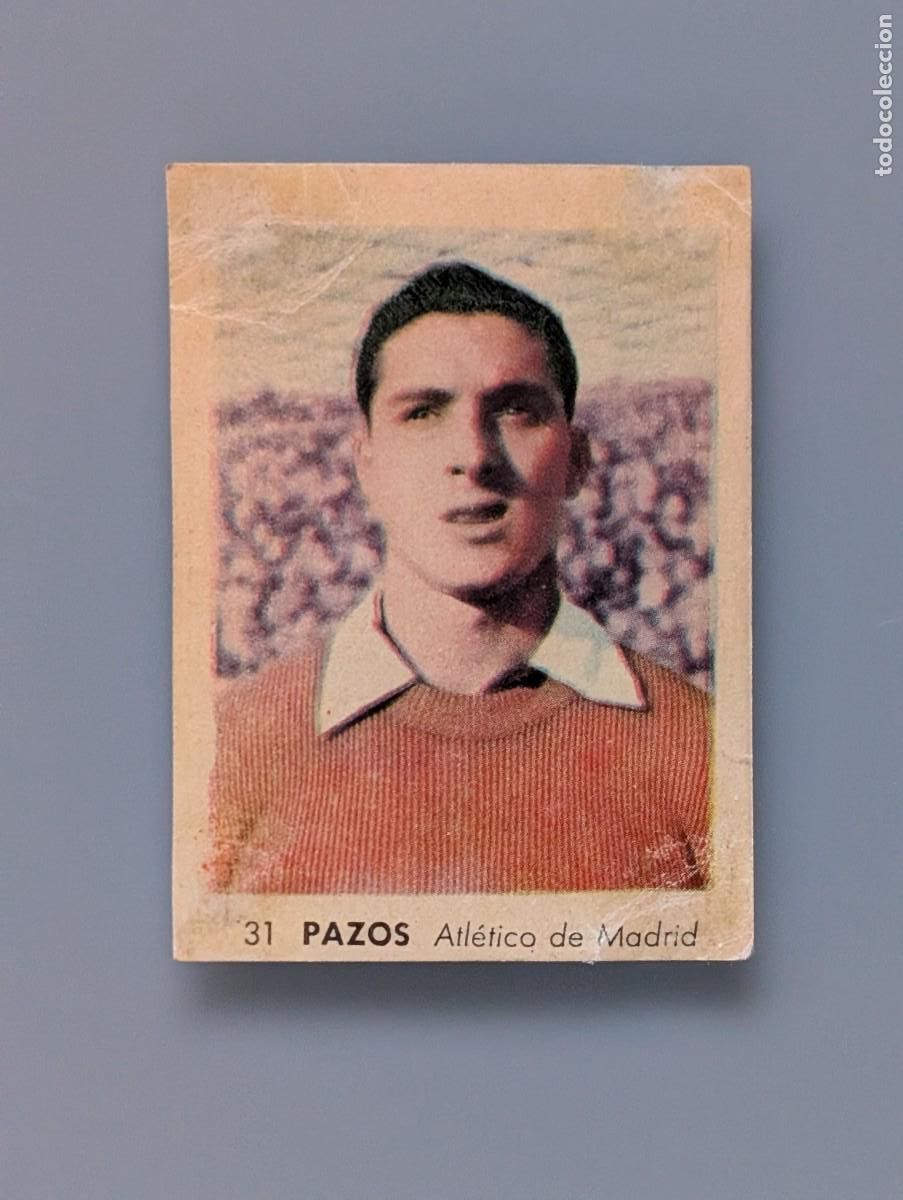 Cromos de f&uacute;tbol: RARO CROMO RARE CARD PAZOS ATLETICO MADRID RUIZ ROMERO LIGA 1955 1956 55/56 FOOTBALL FUTBOL
