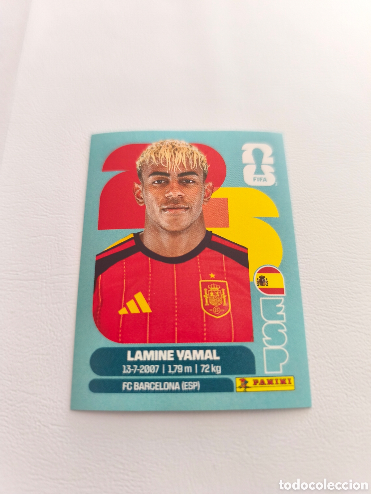 Cromos de f&uacute;tbol: LAMINE YAMAL ESPA&Ntilde;A ESP 15 MUNDIAL F&Uacute;TBOL 2026 FIFA WORLD CUP PANINI SIN PEGAR