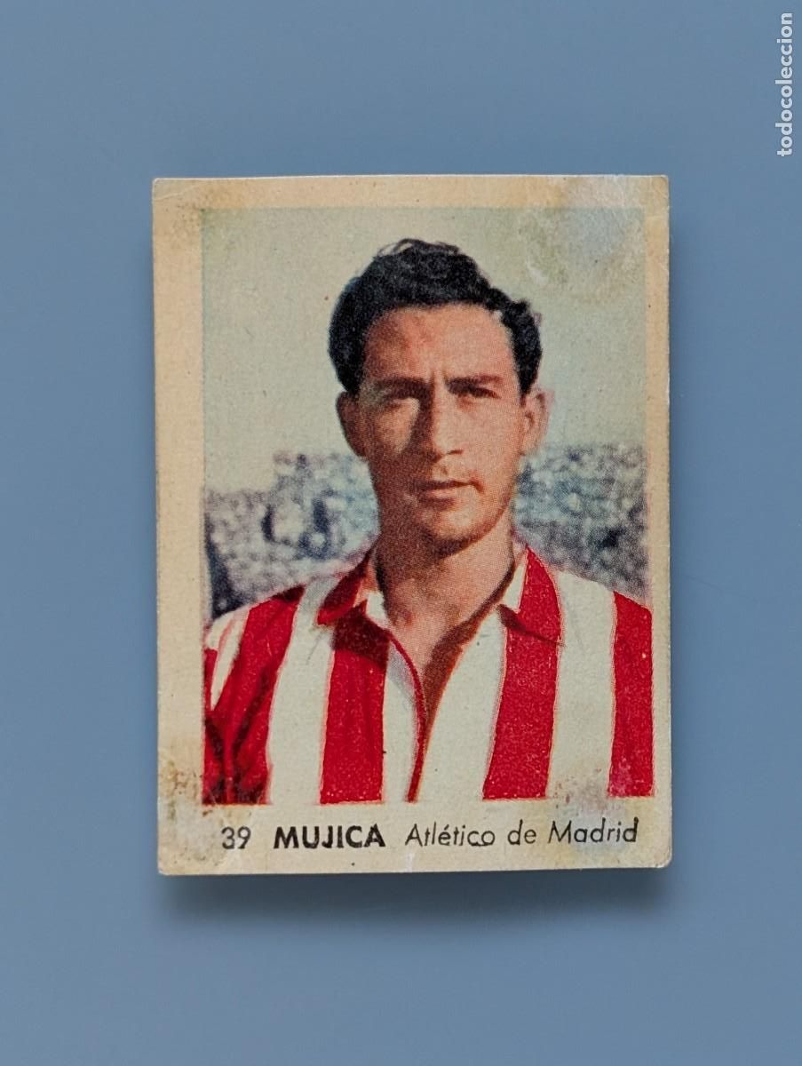 Cromos de f&uacute;tbol: RARO CROMO RARE CARD MUJICA ATLETICO MADRID RUIZ ROMERO LIGA 1955 1956 55/56 FOOTBALL FUTBOL