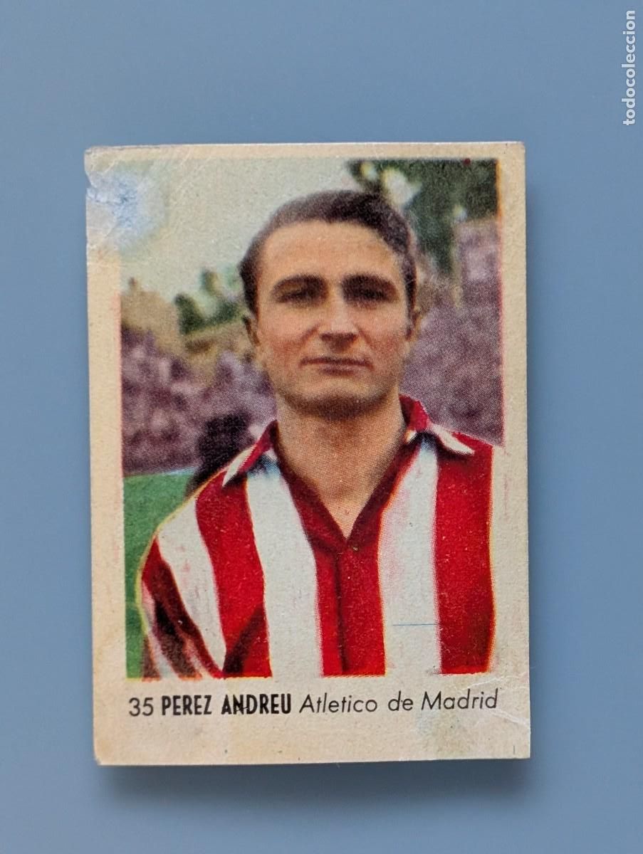 Cromos de Futebol: RARO CROMO N&deg; 35 PEREZ ANDREU ATLETICO MADRID RUIZ ROMERO LIGA 1955 1956 55/56 FOOTBALL FUTBOL