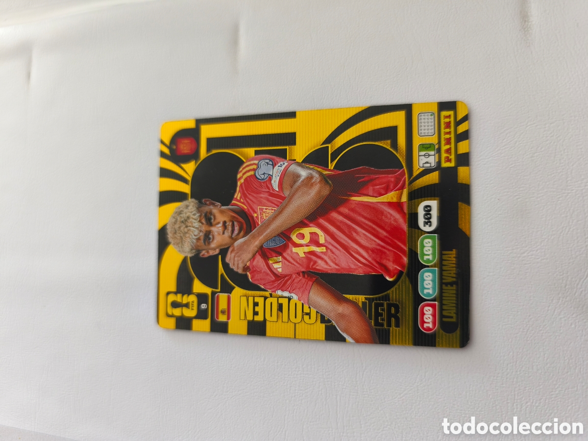 Cromos de f&uacute;tbol: CROMO PANINI FIFA WORLD CUP 2026 GOLDEN BALLER BAL&Oacute;N ORO Lamine YAMAL N 9 (c&oacute;digo sin activar )