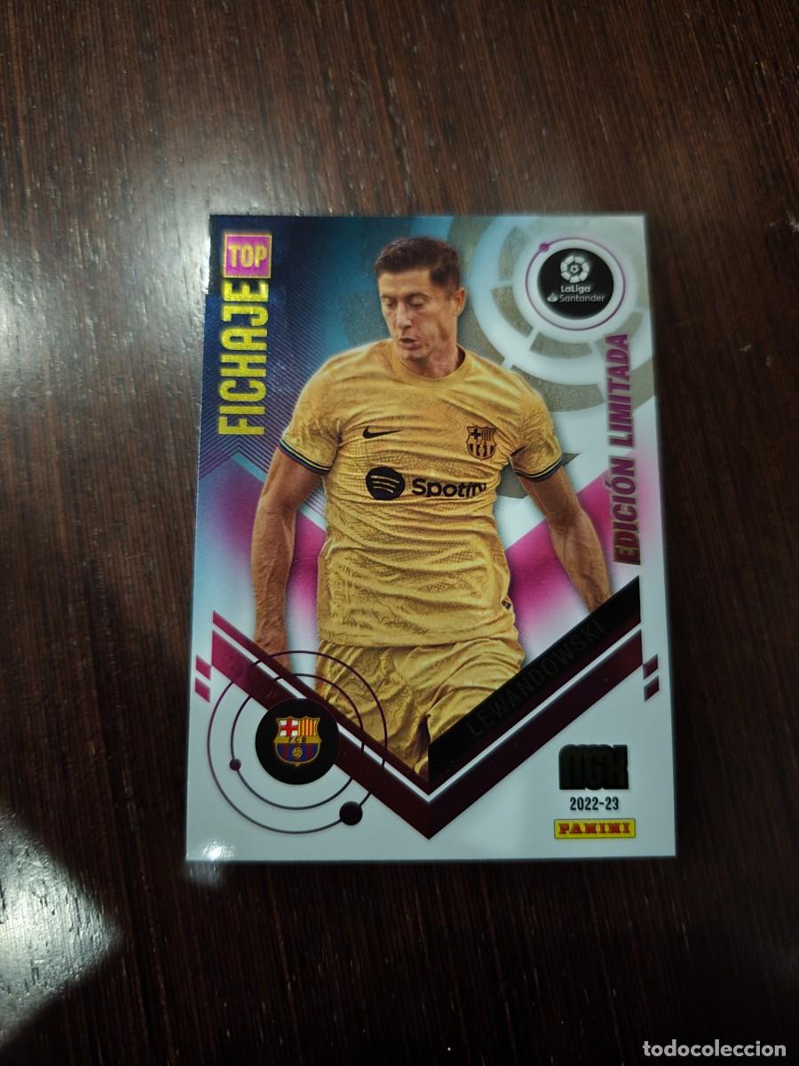 Cromos de f&uacute;tbol: MEGACRACKS 2022-2023 TOP FICHAJE LEWANDOWSKI ( F.C. BARCELONA ) EDICION LIMITADA