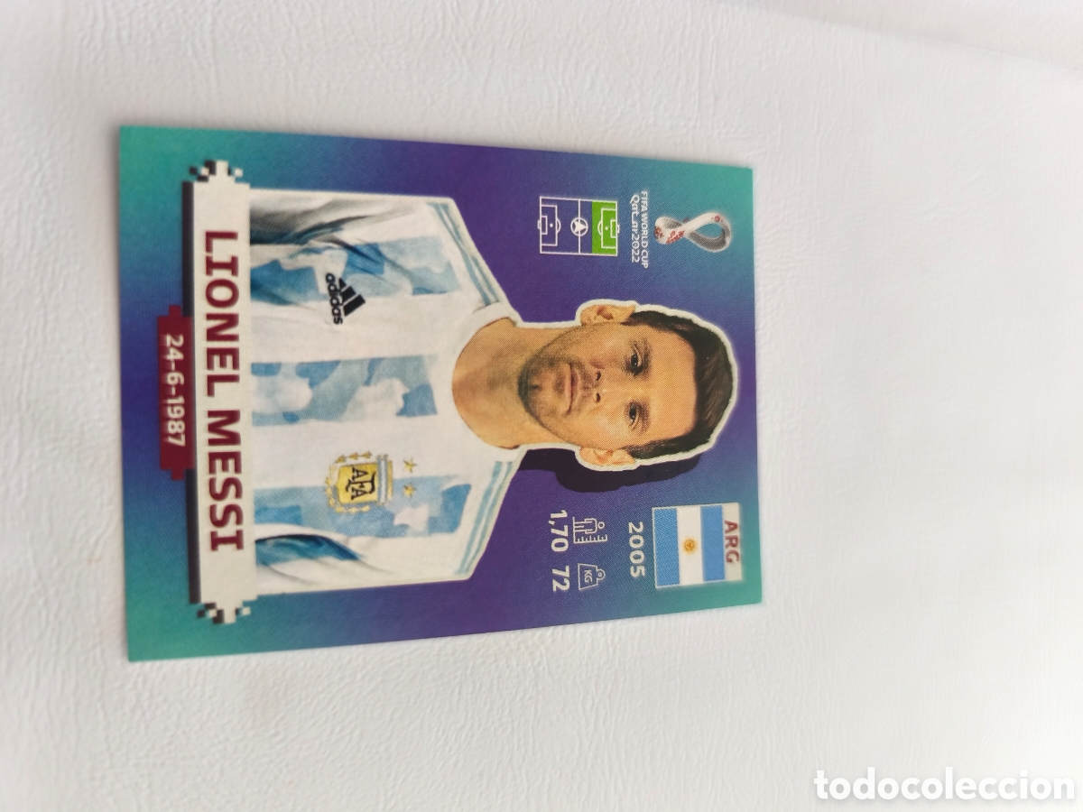 Cromos de f&uacute;tbol: ARG 20 LIONEL MESSI ARGENTINA ARG20 STICKER PANINI MUNDIAL 2022 WORLD CUP QATAR COPA MUNDO